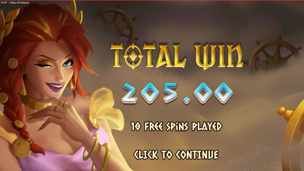 Tampilan visual slot Rise of Fortuna dengan tema Romawi kuno dan roda keberuntungan