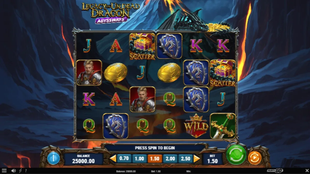 Tampilan visual naga undead di slot Legacy of Undead Dragon Abyssways